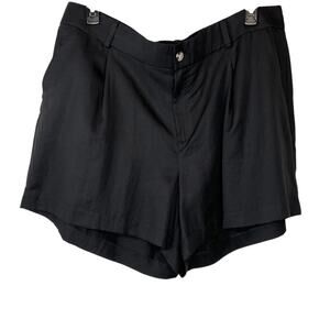 TORRID 5" Stretch Linen Blend High-rise Shorts in Black Women's Size 22